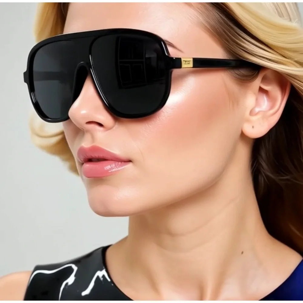 Sunglasses Flat Top Sunglasses Fashion Shades Luxury Driving Outdoor Retro Gafas